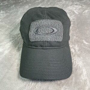 Vintage OAKLEY O‎ MATTER Genuine Software Hat Cap Black Mesh Made In USA